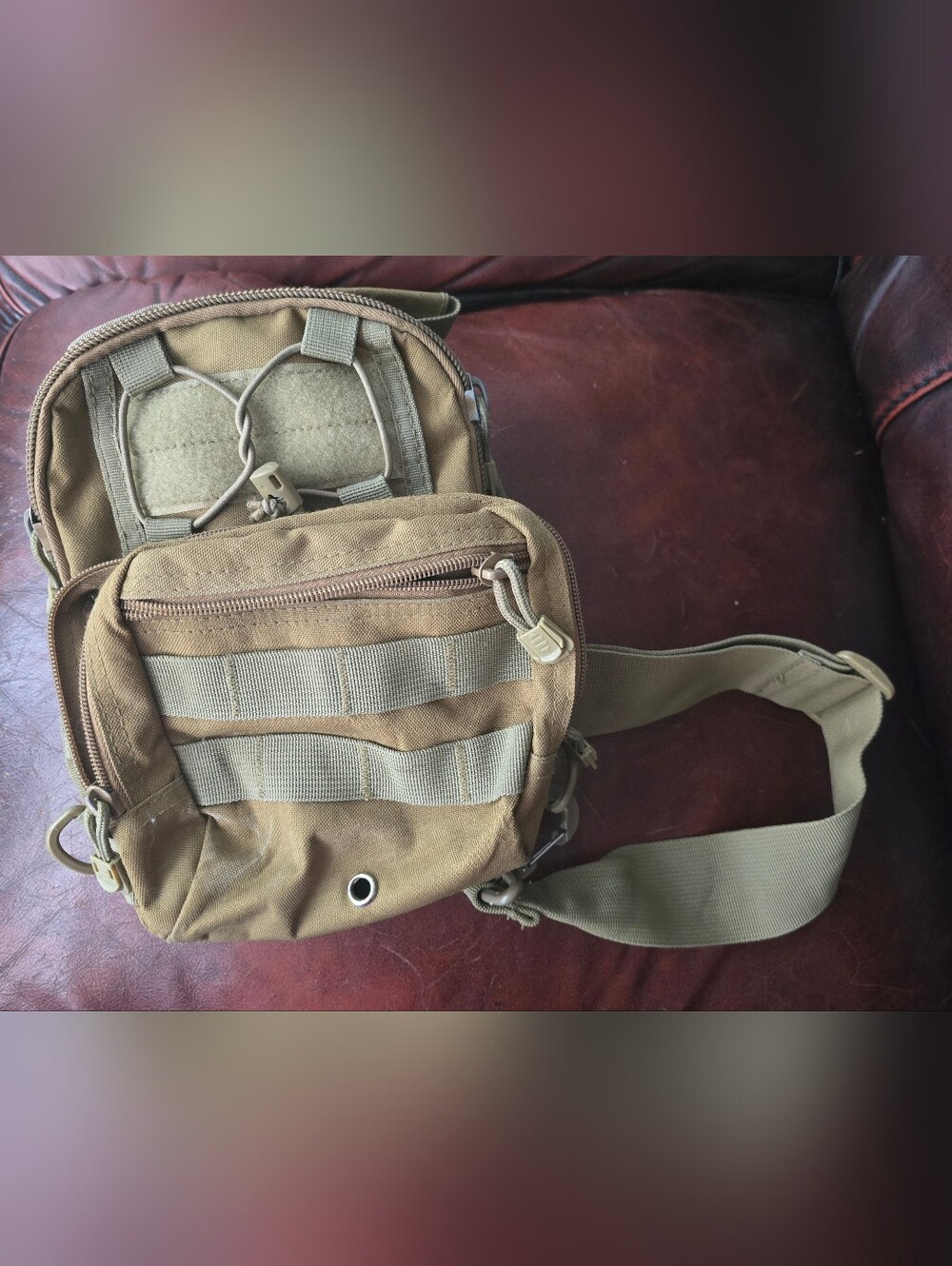 Compact Tactical Sling Bag in Tan